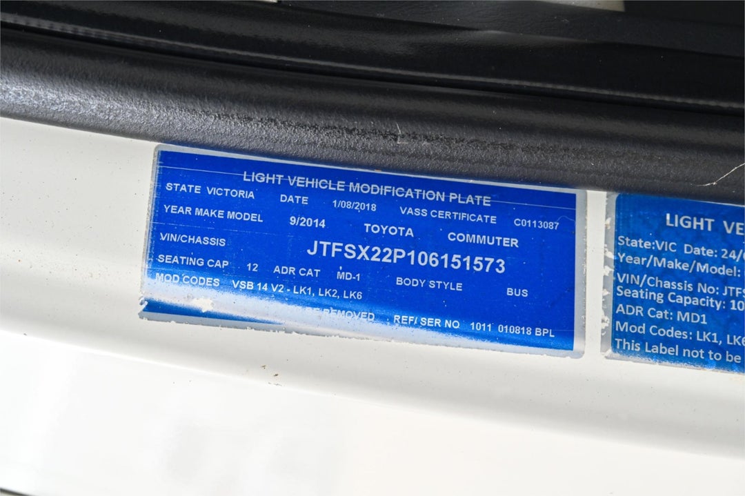 2014 Toyota Hiace Commuter, Automatic, 122430 km, Photo 19