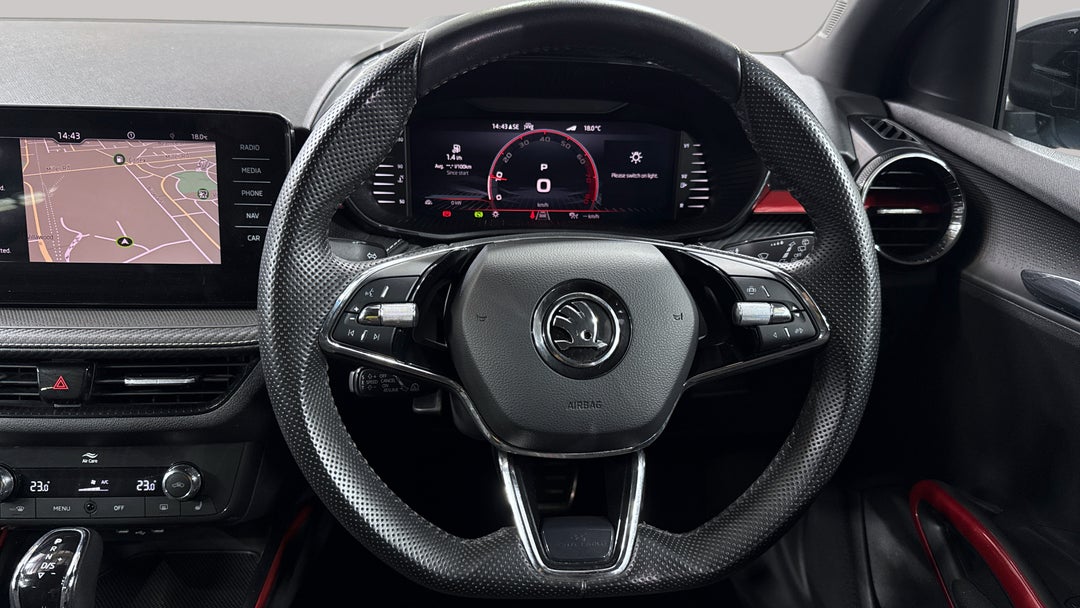 2022 SKODA Fabia 110tsi Monte Carlo Edition 150, Automatic, 39750 km, Steering Wheel Close-up