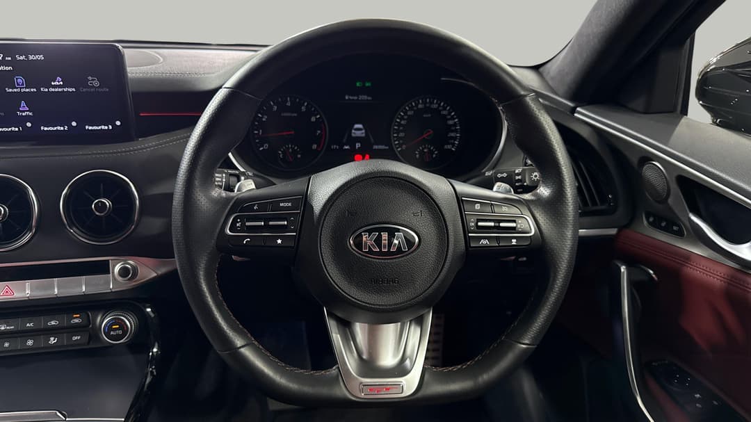 2021 Kia Stinger Gt (red Leather), Automatic, 28350 km, Steering Wheel Close-up