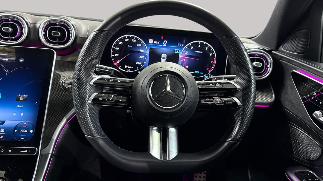 2022 Mercedes-benz C200 Mhev, Automatic, 21105 km, Steering Wheel Close-up