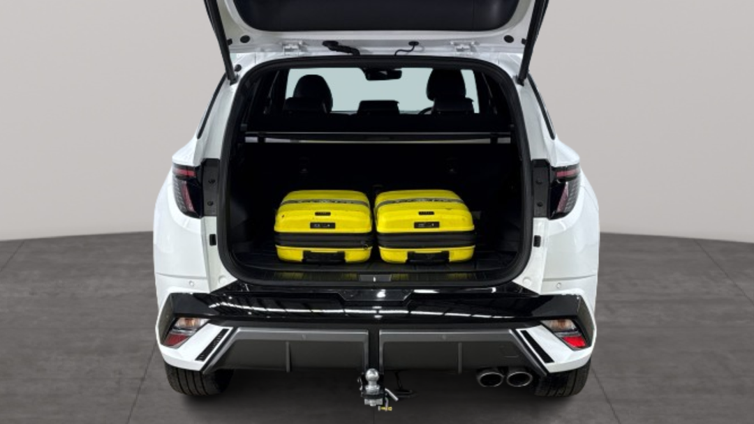 2025 Hyundai Tucson Premium N Line Hybrid (AWD), Automatic, 16163 km, Boot Inside View with Luggage