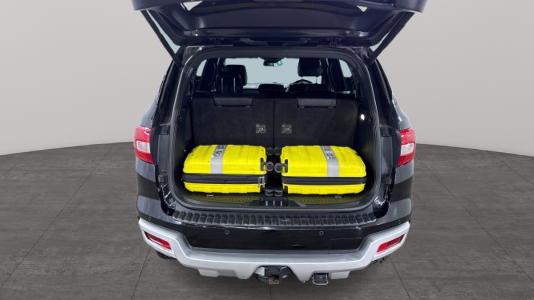 2019 Ford Everest Titanium (4WD 7 Seat), Automatic, 110075 km, Boot Inside View with Luggage