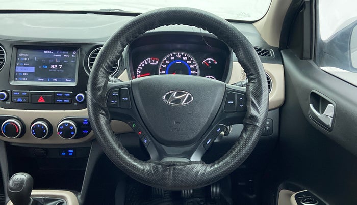 2018 Hyundai Grand i10 SPORTZ 1.2 KAPPA VTVT, Petrol, Manual, Steering Wheel Close Up