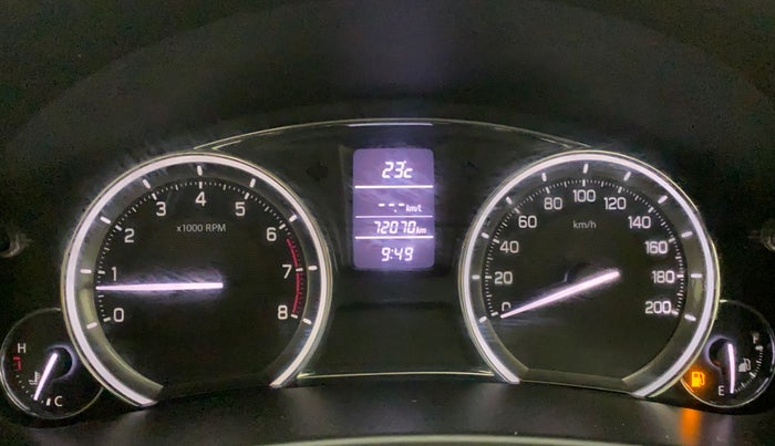 2017 Maruti Ciaz ZXI+, Petrol, Manual, 72,070 km, Odometer Image