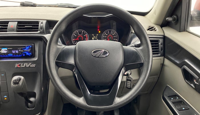2017 Mahindra Kuv100 K4 6 STR, Petrol, Manual, 48,413 km, Steering Wheel Close Up