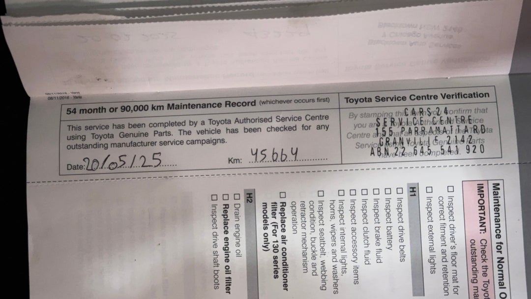 2017 Toyota Yaris Ascent, Automatic, 46613 km, Service History