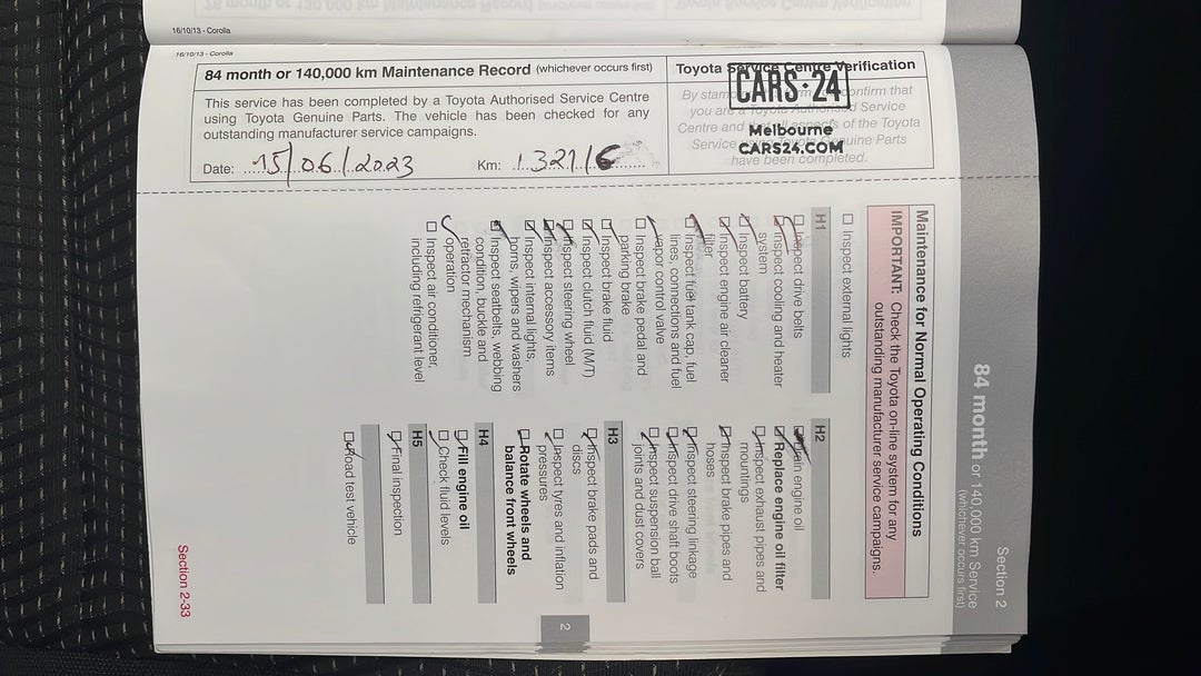 2015 Toyota Corolla Ascent Sport, Automatic, 132116 km, Service History