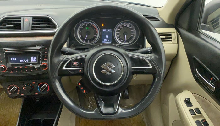 2017 Maruti Dzire VXI AMT, Petrol, Automatic, 88,813 km, Steering Wheel Close Up