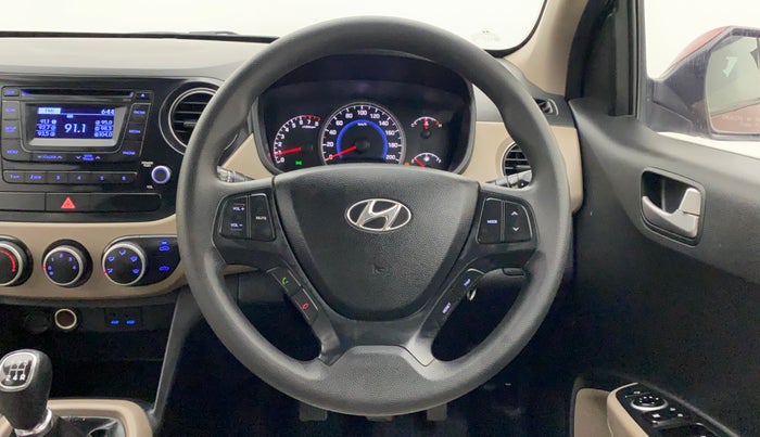 2015 Hyundai Grand i10 SPORTZ 1.2 KAPPA VTVT, Petrol, Manual, 37,741 km, Steering Wheel Close Up