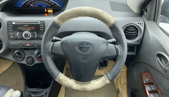 2013 Toyota Etios G, Petrol, Manual, 82,484 km, Steering Wheel Close Up