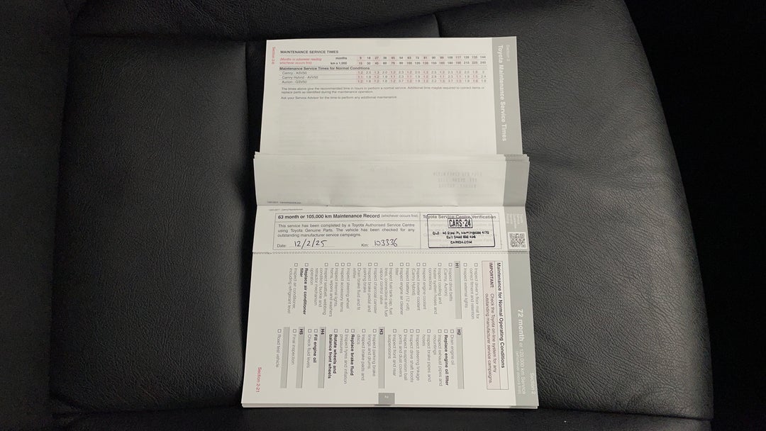 2017 Toyota Aurion At-x, Automatic, 103336 km, Service History