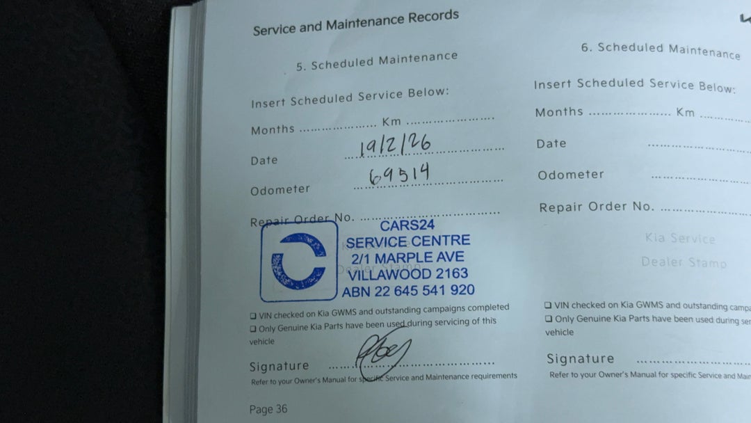 2022 Kia Carnival S, Automatic, 69526 km, Service History