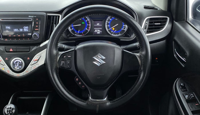 2016 Maruti Baleno DELTA 1.2 K12, Petrol, Manual, 50,792 km, Steering Wheel Close Up