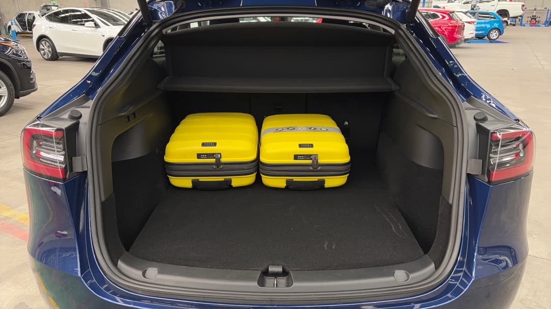 2023 Tesla Model Y Long Range, Automatic, 51796 km, Boot Inside View with Luggage