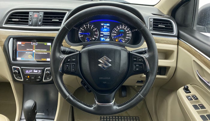 2019 Maruti Ciaz ALPHA  AT 1.5 SHVS PETROL, Petrol, Automatic, 52,624 km, Steering Wheel Close Up