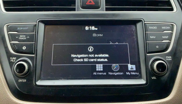 2018 Hyundai Elite i20 ASTA 1.2 (O), Petrol, Manual, 55,860 km, Infotainment system - GPS Card not working/missing