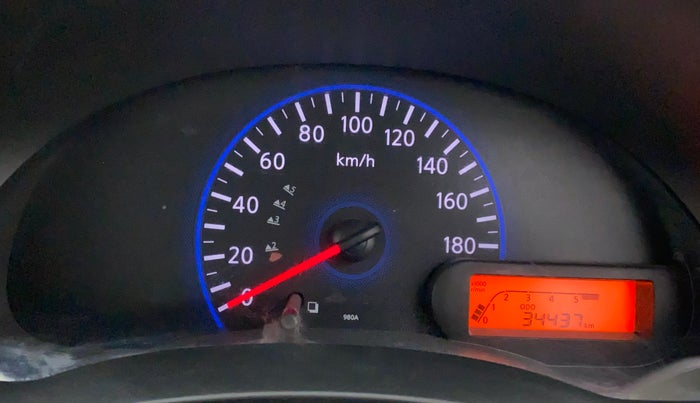 2015 Datsun Go T, Petrol, Manual, 34,437 km, Odometer Image