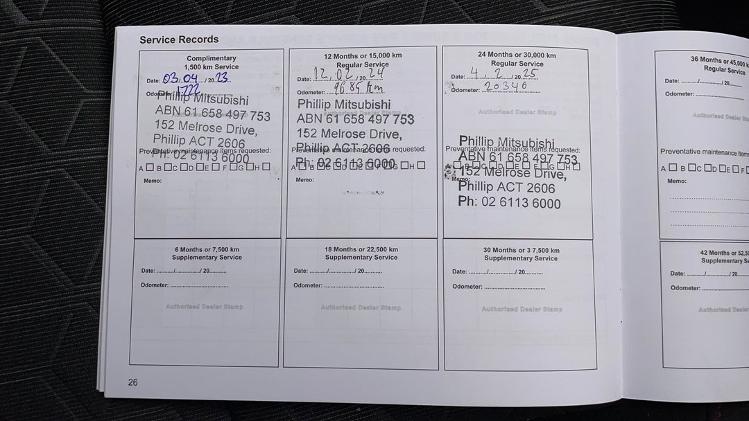 2022 Mitsubishi ASX Mr (2wd), Automatic, 21983 km, Service History