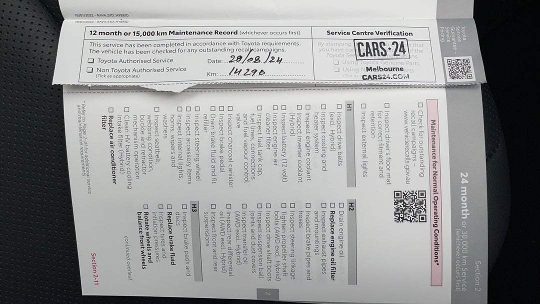 2023 Toyota RAV4 Cruiser (2wd) Hybrid, Automatic, 14290 km, Service History