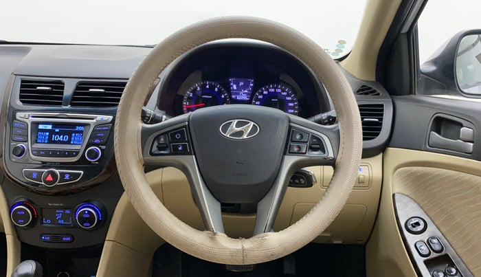 2016 Hyundai Verna FLUIDIC 4S 1.6 VTVT S AT, Petrol, Automatic, 62,295 km, Steering Wheel Close Up