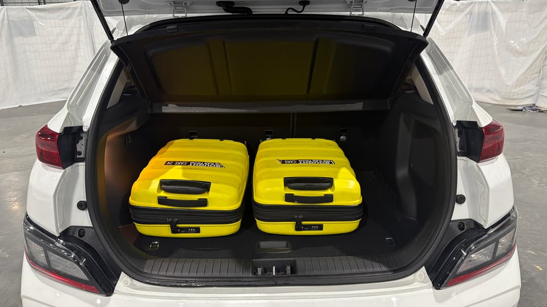 2022 Hyundai Kona Elite Electric Ext Range, Automatic, 62497 km, Boot Inside View with Luggage