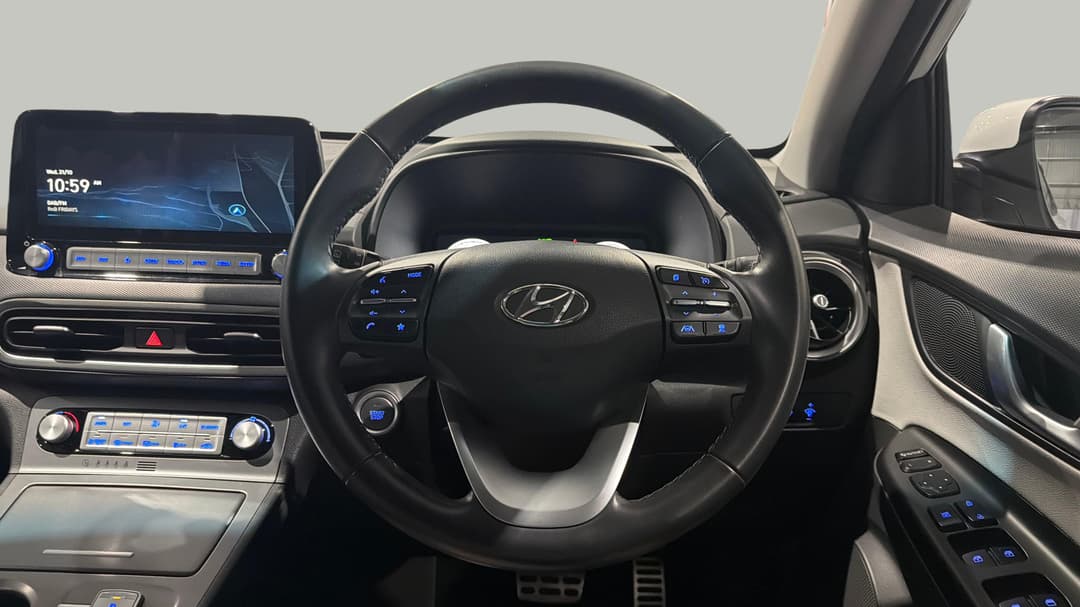 2022 Hyundai Kona Elite Electric Ext Range, Automatic, 62497 km, Steering Wheel Close-up