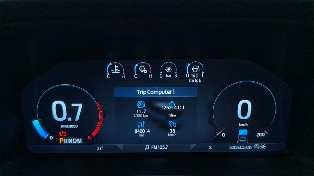 2022 Ford Everest Platinum (4x4), Automatic, 52053 km, Odometer View