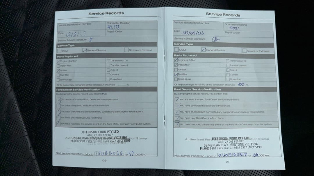 2022 Ford Everest Platinum (4x4), Automatic, 52053 km, Service History