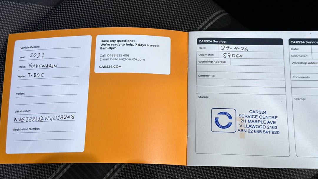 2021 Volkswagen T-roc 110tsi Style, Automatic, 57065 km, Service History