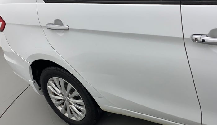 2017 Maruti Ciaz ZETA 1.4  MT PETROL, Petrol, Manual, 1,20,607 km, Right rear door - Line - Paint ok & Dent >8 inch(If not in criase line)