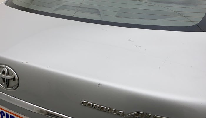 2010 Toyota Corolla Altis G PETROL, Petrol, Manual, 50,914 km, Dicky (Boot door) - Minor scratches
