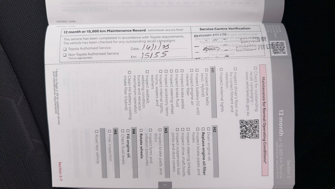 2024 Toyota Corolla Ascent, Automatic, 28078 km, Service History