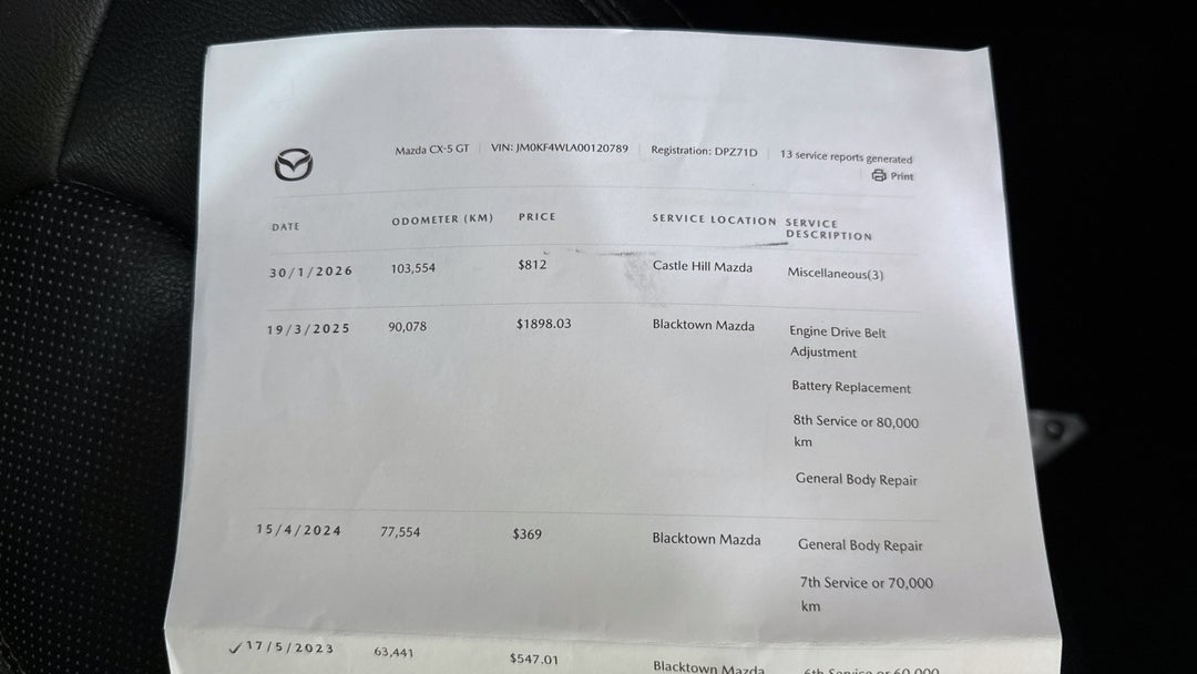 2017 Mazda CX-5 Gt (4x4), Automatic, 104839 km, Service History