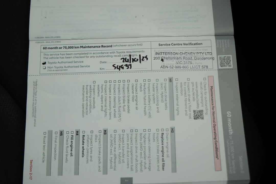 2020 Toyota RAV4 Gxl (2WD), Automatic, 57311 km, Service History