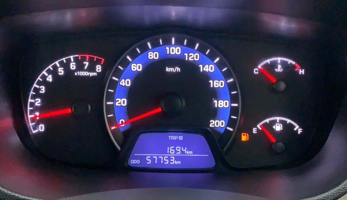 2016 Hyundai Xcent S 1.2, Petrol, Manual, 57,752 km, Odometer Image