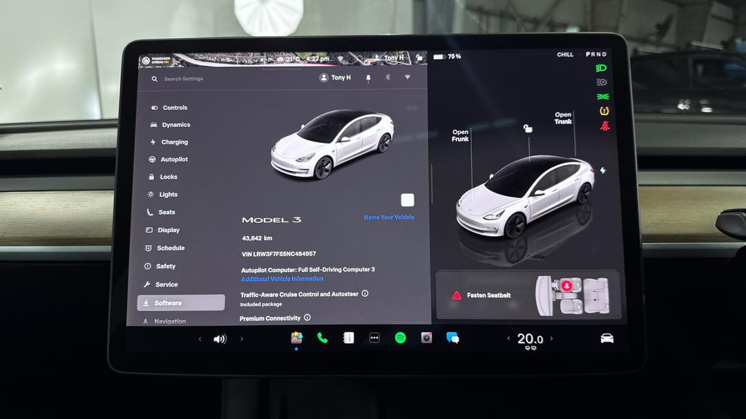2022 Tesla Model 3 Rear-wheel Drive, Automatic, 43842 km, Odometer View