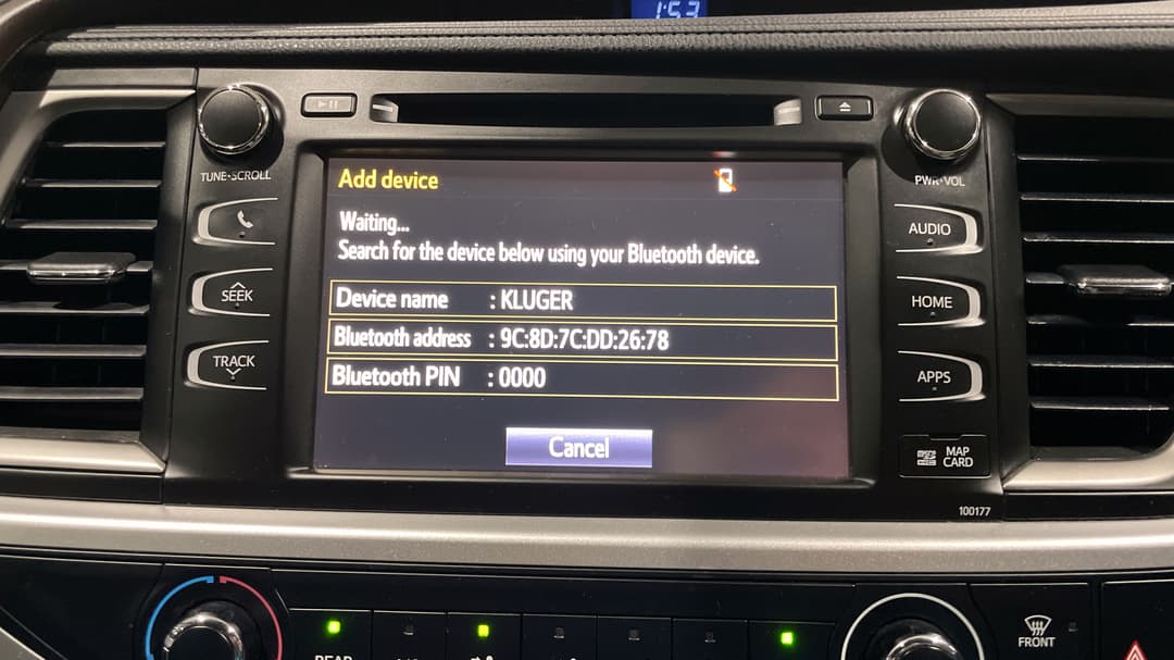 2017 Toyota Kluger Gx (4x2), Automatic, 94138 km, Android/Apple Car Play
