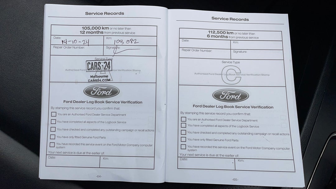 2019 Ford Everest Titanium (4wd 7 Seat), Automatic, 103083 km, Service History