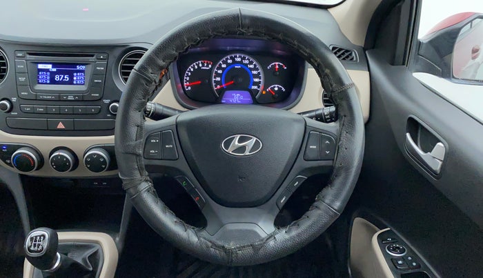 2015 Hyundai Grand i10 SPORTZ 1.2 KAPPA VTVT, Petrol, Manual, 4,812 km, Steering Wheel Close Up
