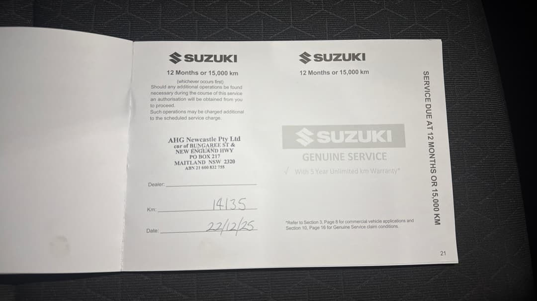 2025 Suzuki Swift Hybrid Glx, Automatic, 22390 km, Service History