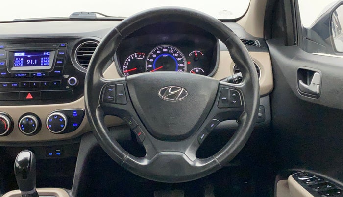 2016 Hyundai Grand i10 ASTA (O) AT 1.2 KAPPA VTVT, Petrol, Automatic, 1,31,017 km, Steering Wheel Close Up