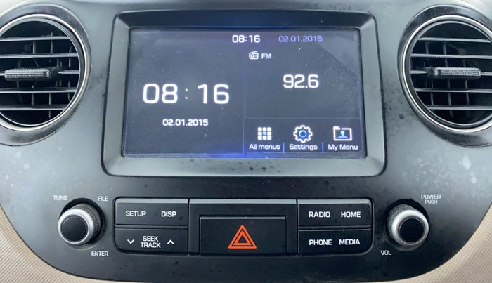 2018 Hyundai Grand i10 SPORTZ (O) 1.2 KAPPA VTVT, CNG, Manual, 38,086 km, Infotainment System