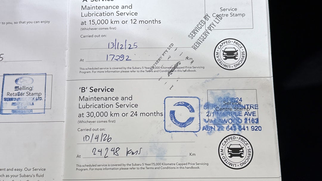 2024 Subaru Crosstrek AWD 2.0l, Automatic, 24249 km, Service History