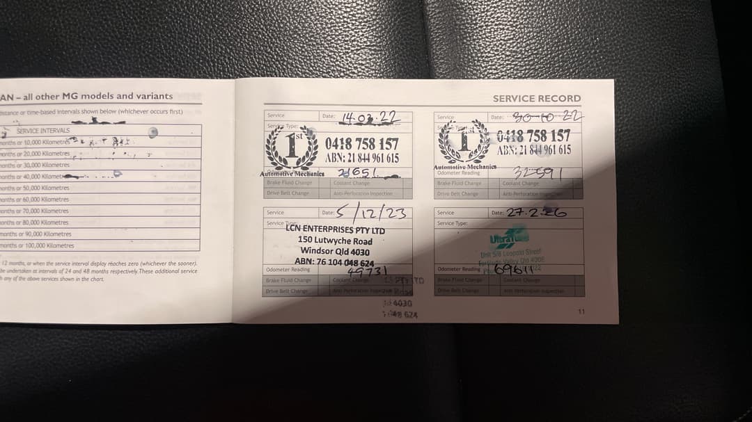 2020 MG ZS Excite, Automatic, 70291 km, Service History
