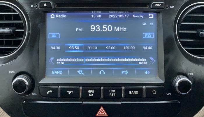2017 Hyundai Grand i10 SPORTZ 1.2 KAPPA VTVT, Petrol, Manual, 79,029 km, Infotainment System