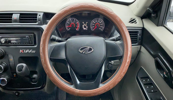 2017 Mahindra Kuv100 K4 6 STR, Petrol, Manual, 62,807 km, Steering Wheel Close Up