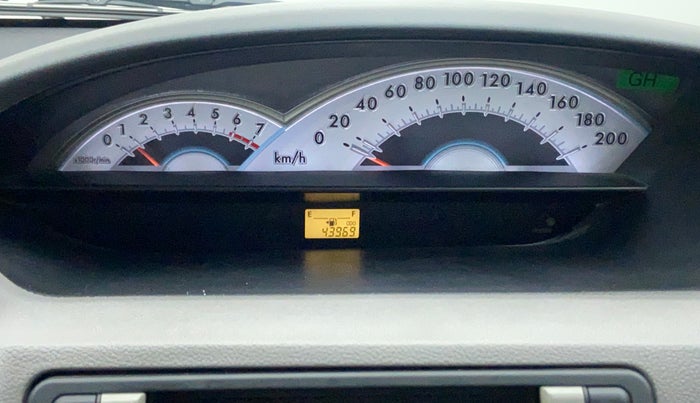 2011 Toyota Etios V, Petrol, Manual, 43,968 km, Odometer Image
