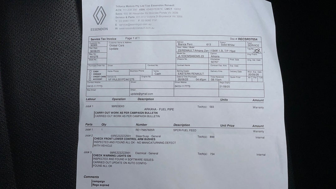 2023 Renault Arkana Zen, Automatic, 50770 km, Service History