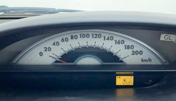 2012 Toyota Etios G, CNG, Manual, 72,593 km, Odometer Image