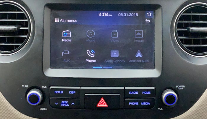 2017 Hyundai Grand i10 SPORTZ (O) 1.2 KAPPA VTVT, Petrol, Manual, 67,991 km, Infotainment system - GPS Card not working/missing